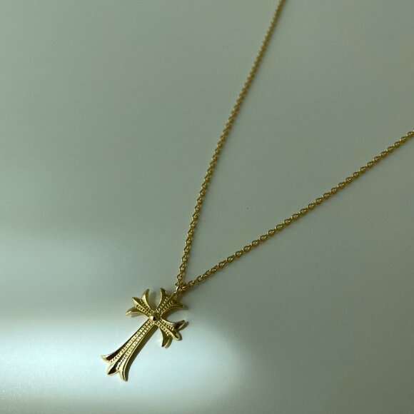 NWT Donatella Cross Necklace // 14k Gold Vermeil - Picture 3 of 3